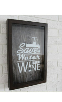 Подарочная упаковка Box for wine corks Save Water Drink Wine Wenge
