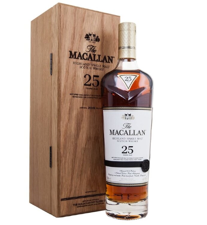 Виски Macallan Sherry Oak 25 Years Old 0.7 л в коробке