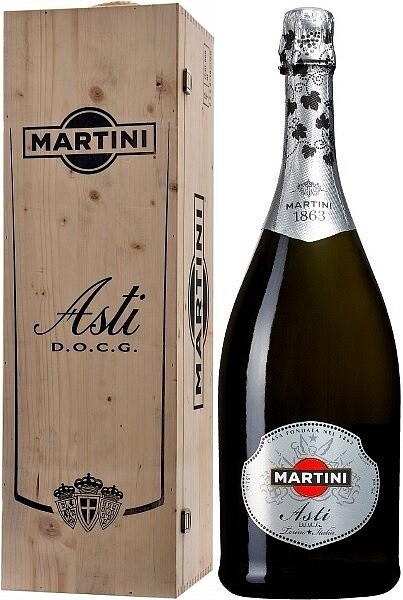 Асти Мартини Игристое вино 6.0л. в деревянном боксе